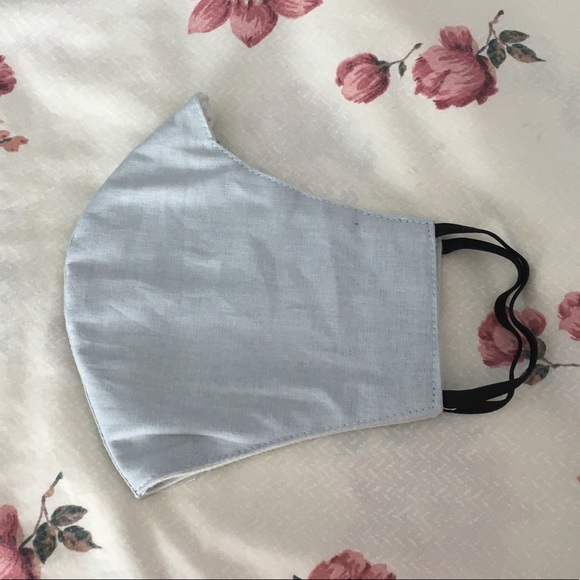 Light Grey Solid colour: Quality Cotton Face Mask - Picture 4 of 6